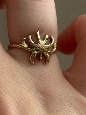 10K Gold Size 7 Sea Spider Ring by BILAK